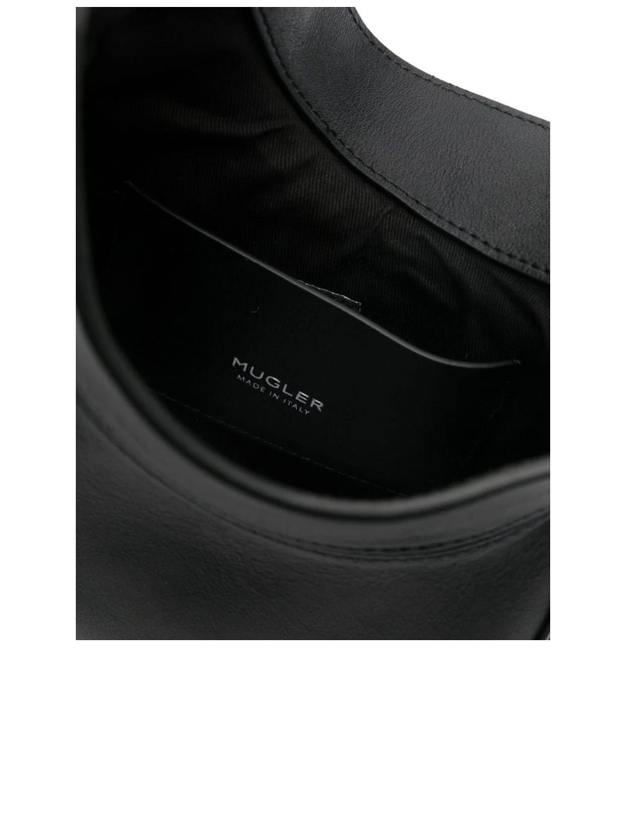Mugler Smooth Grain Curveedge Shoulder Bag - Image 4