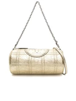 Tory Burch Metallic Texture Pipedtrim Shoulder Bag