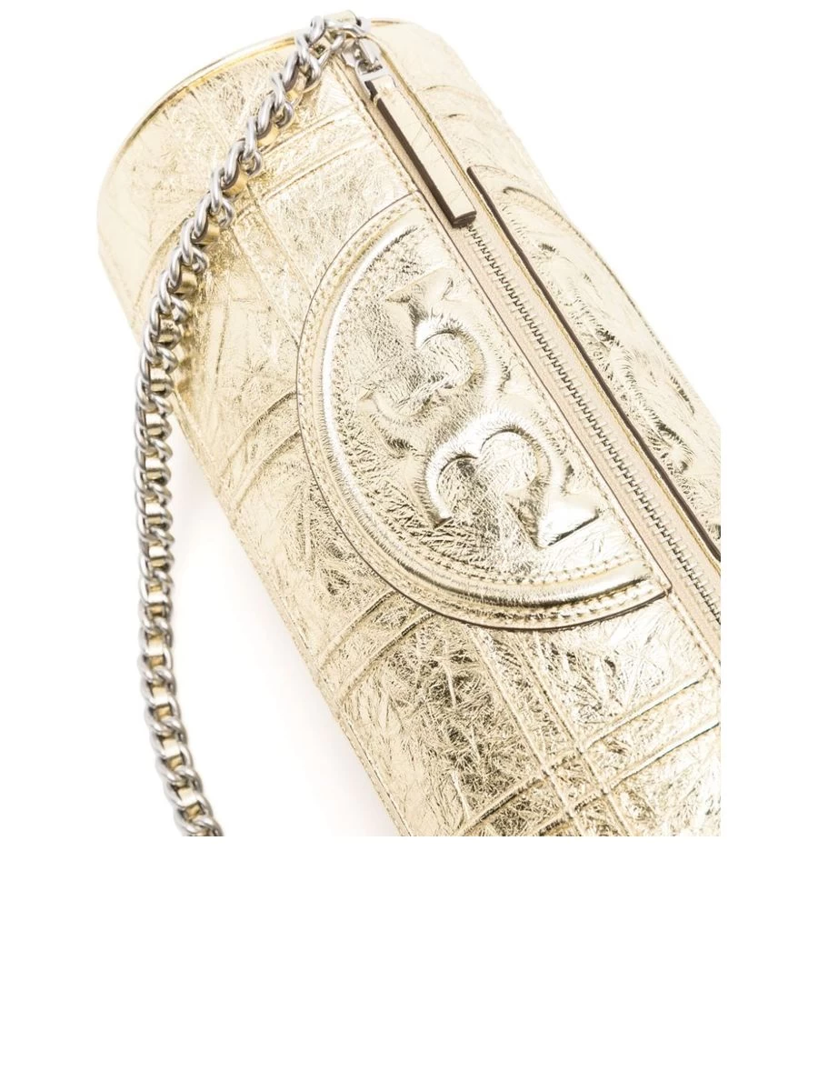 Tory Burch Metallic Texture Pipedtrim Shoulder Bag - Image 3