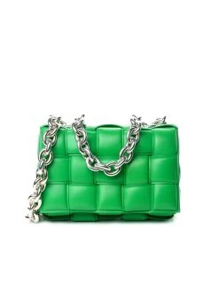 Bottega Veneta Chain Cassette In Grass