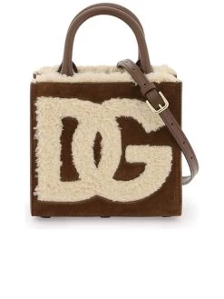 Dolce & Gabbana Tote Bag With Suede And Shearling Details