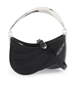 Mugler Spiral CurveLeather Handbag