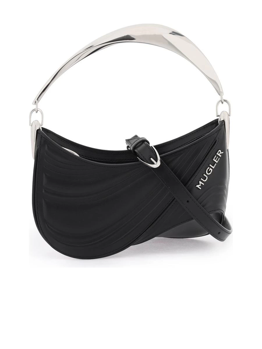 Mugler Spiral CurveLeather Handbag