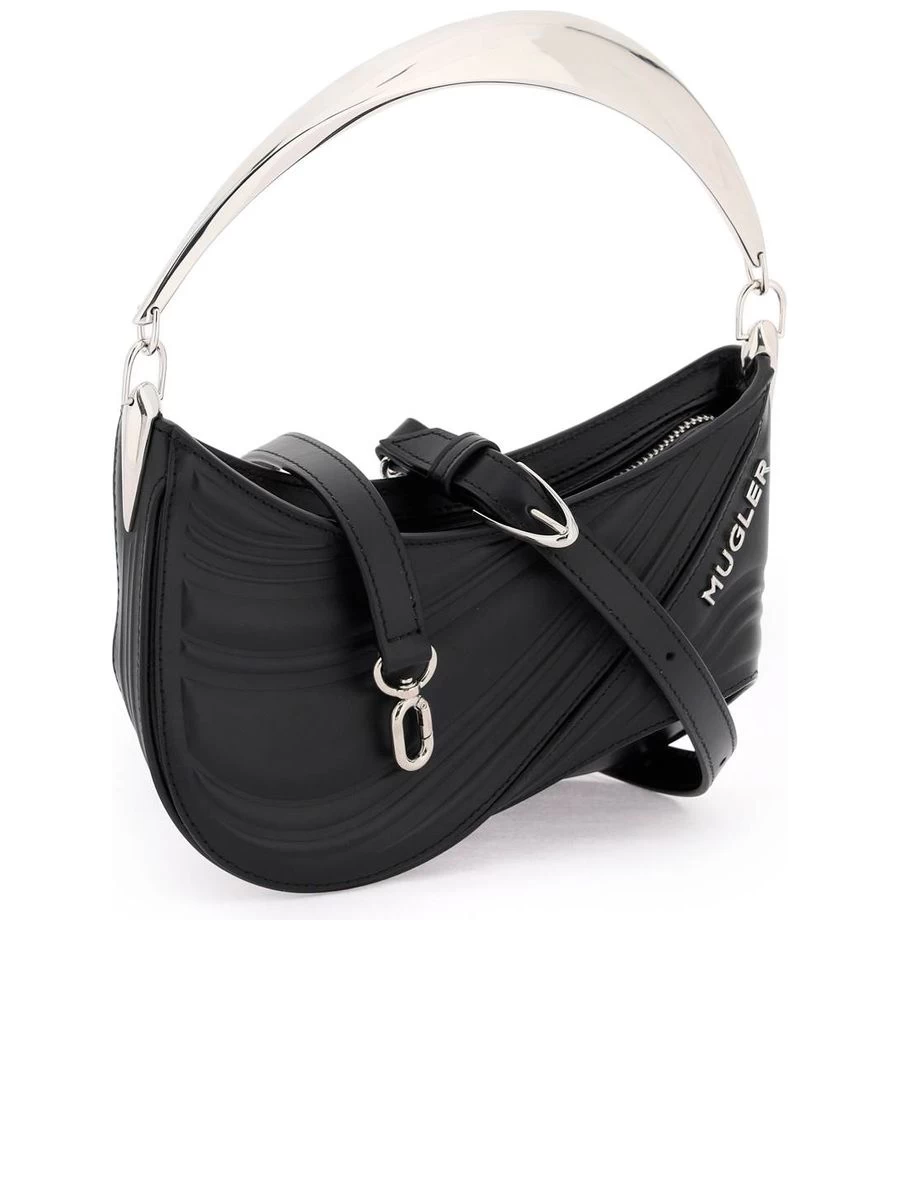 Mugler Spiral CurveLeather Handbag - Image 3