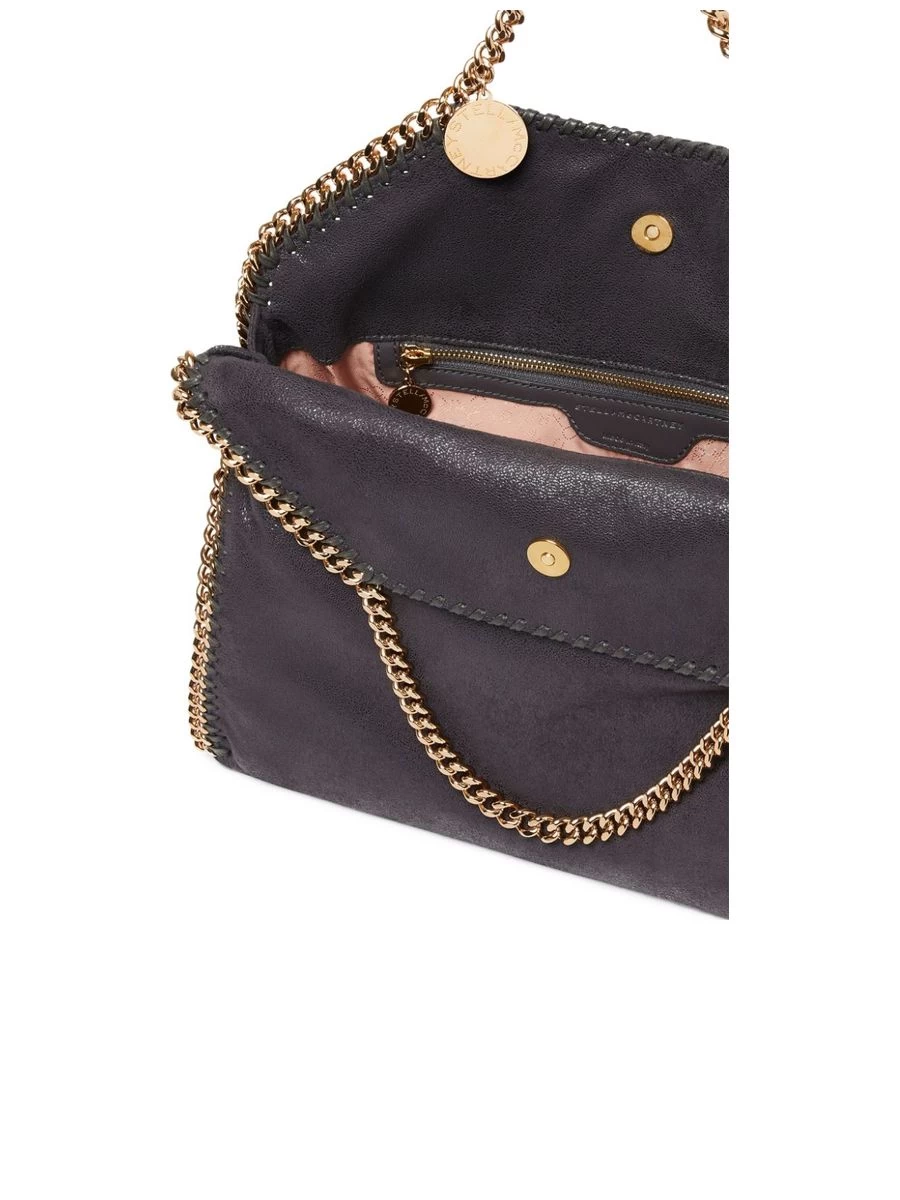 STELLA MCCARTNEY Faux Leather Whipstitch Chain Trim Handbag - Image 2