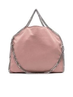 STELLA MCCARTNEY Grained Texture Logo Pendant Handbag