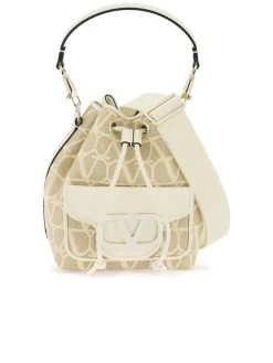 Valentino Garavani Locò Iconographer Toile Bucket Bag