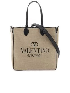 Valentino Garavani Reversible Wool Tote With Embroidered Logo And Iconographe Motif