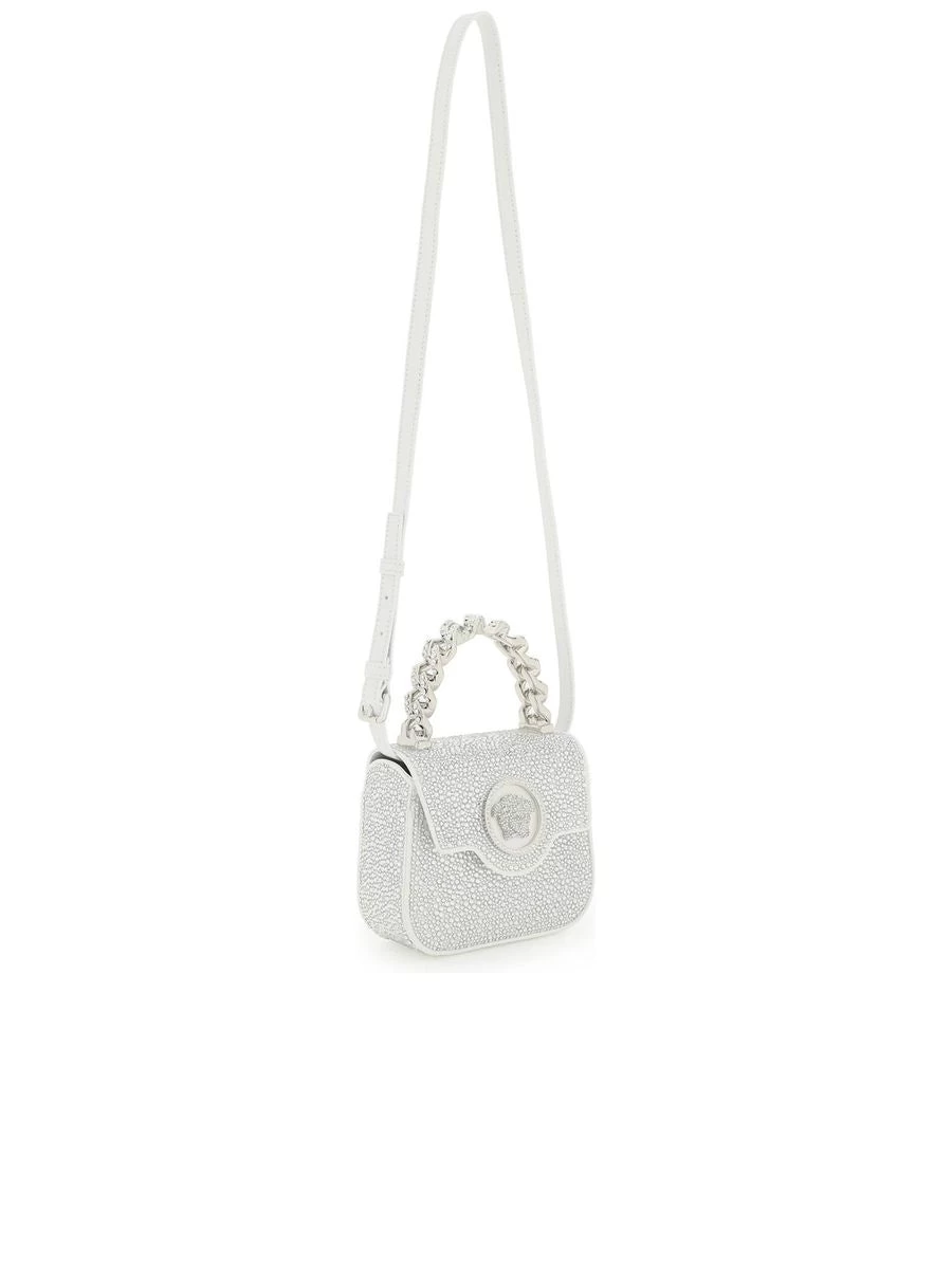 Versace La Medusa Satin Handbag With Crystals - Image 3