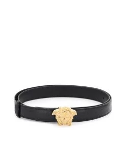 Versace La Medusa Croco-Embossed Belt