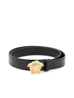 Versace Medusa Buckle Leather Belt