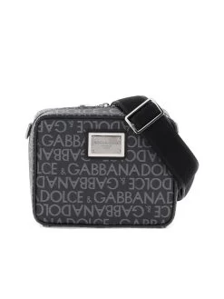 Dolce & Gabbana Coated Jacquard Messenger Bag