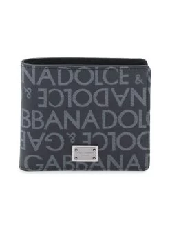 Dolce & Gabbana Jacquard Logo Bifold Wallet