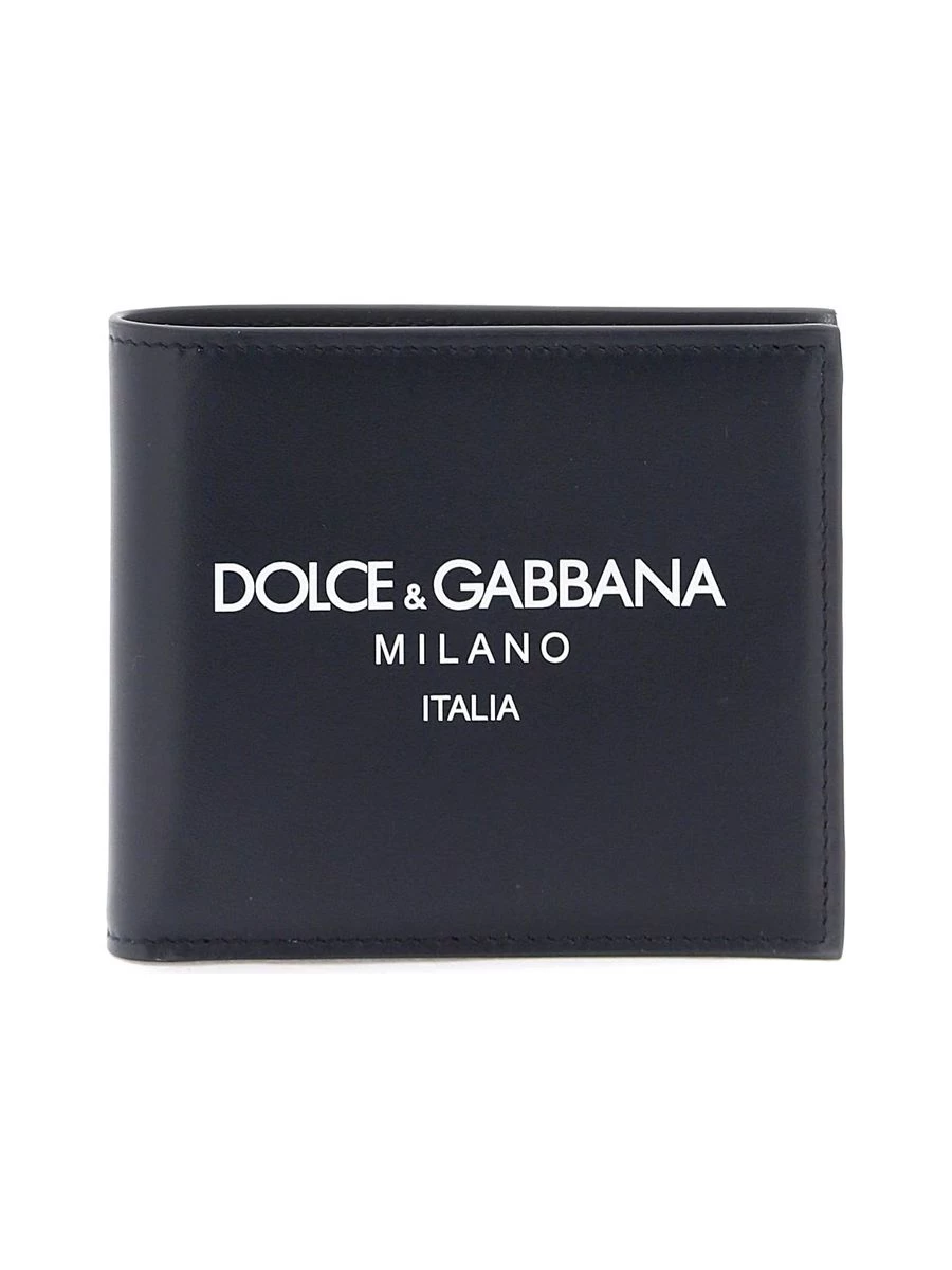 Dolce & Gabbana Leather Wallet With Contrasting Lettering Logo