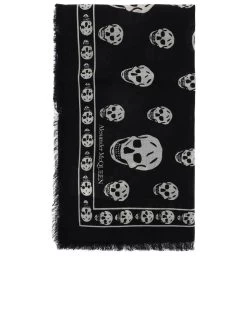 Alexander McQueen Light Wool Skull Scarf