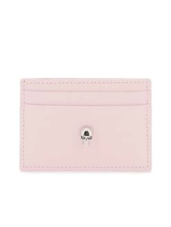 Alexander McQueen Saffiano Leather Skull Card Holder
