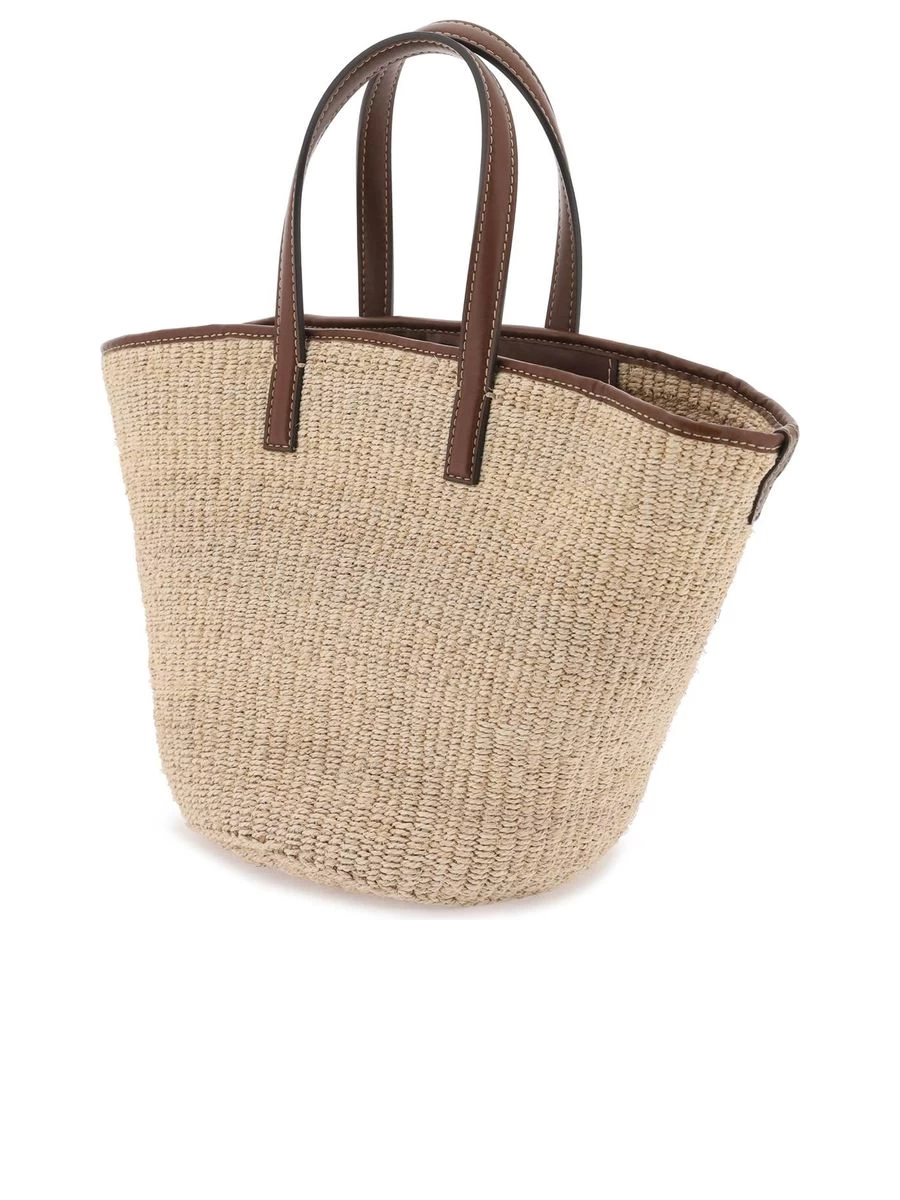 STELLA MCCARTNEY Raffia Shoulder Bag With Perforated Logo - Image 2