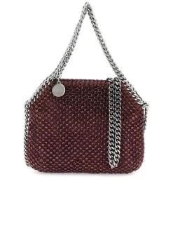 STELLA MCCARTNEY Falabella Mini Bag With Mesh And Crystals