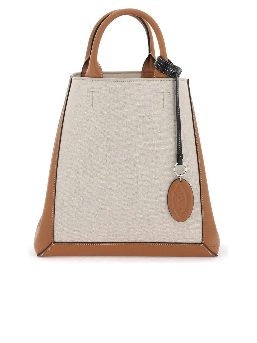 Tod's CanvasLeather Small Tote