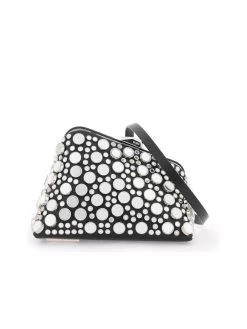 Mini Midnight Clutch With Mirrored Studs