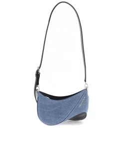 Mugler Denim Spiral CurveShoulder Bag