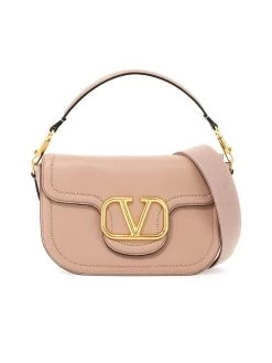 Valentino Garavani Alltime Hammered Leather Shoulder Bag