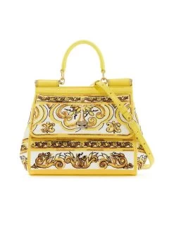 Dolce & Gabbana Medium Sicily Handbag With Maiolica Embroidery