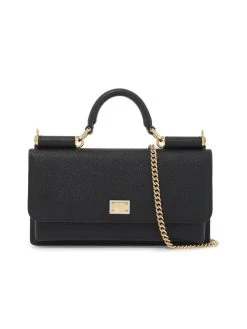 Dolce & Gabbana Mini Dauphine Leather Hand Bag