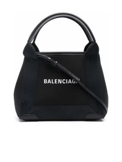 Balenciaga Navy XS Cabas In Black