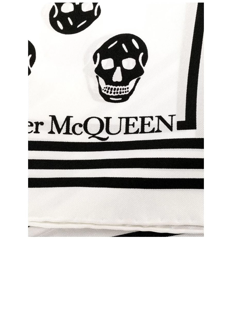 Alexander McQueen Silk Skull Print Scarf - Image 2