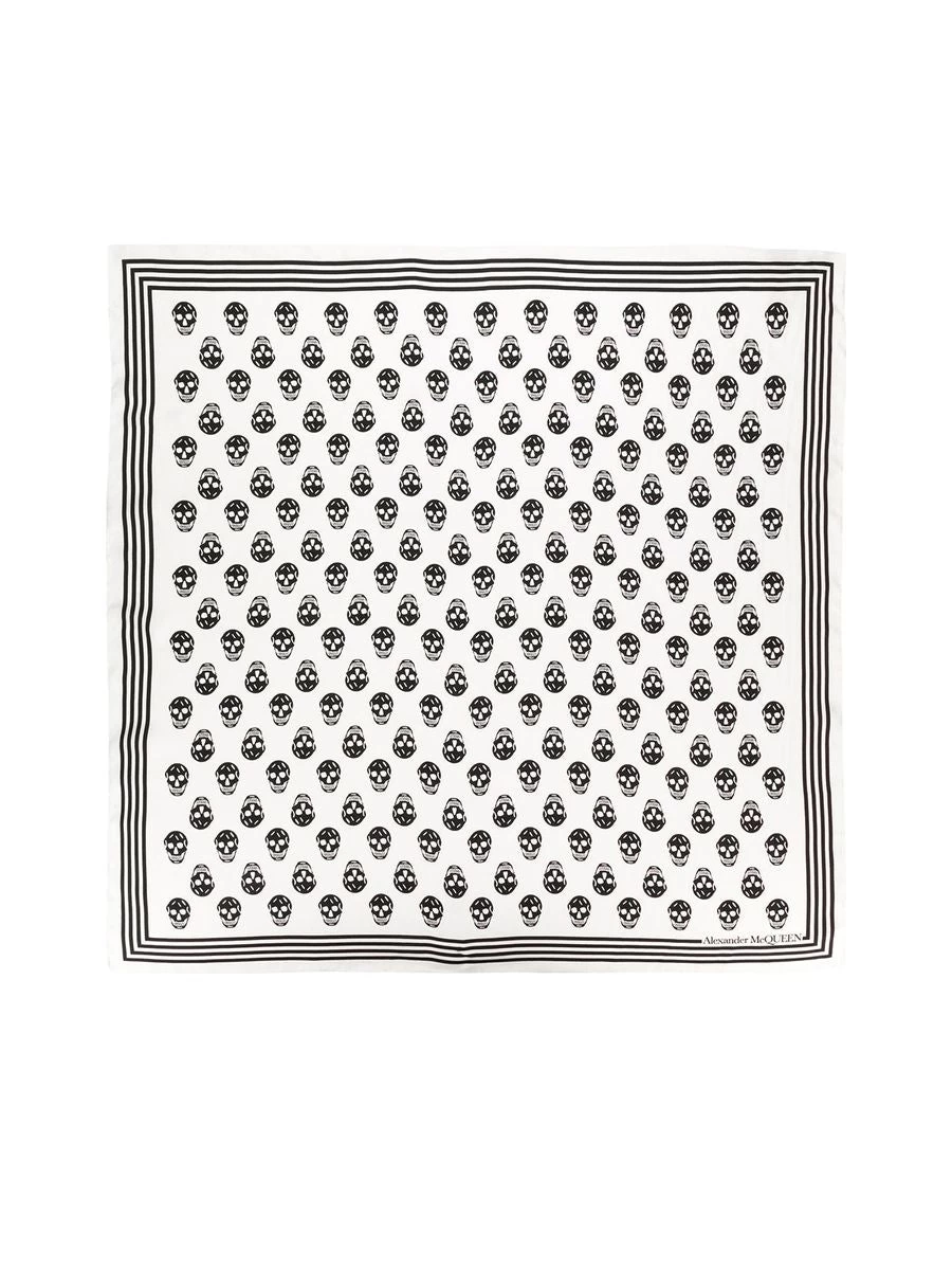 Alexander McQueen Silk Skull Print Scarf - Image 3