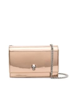 Alexander McQueen Small Skull Bag In Metallic