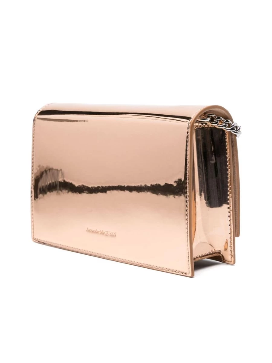 Alexander McQueen Small Skull Bag In Metallic - Image 4