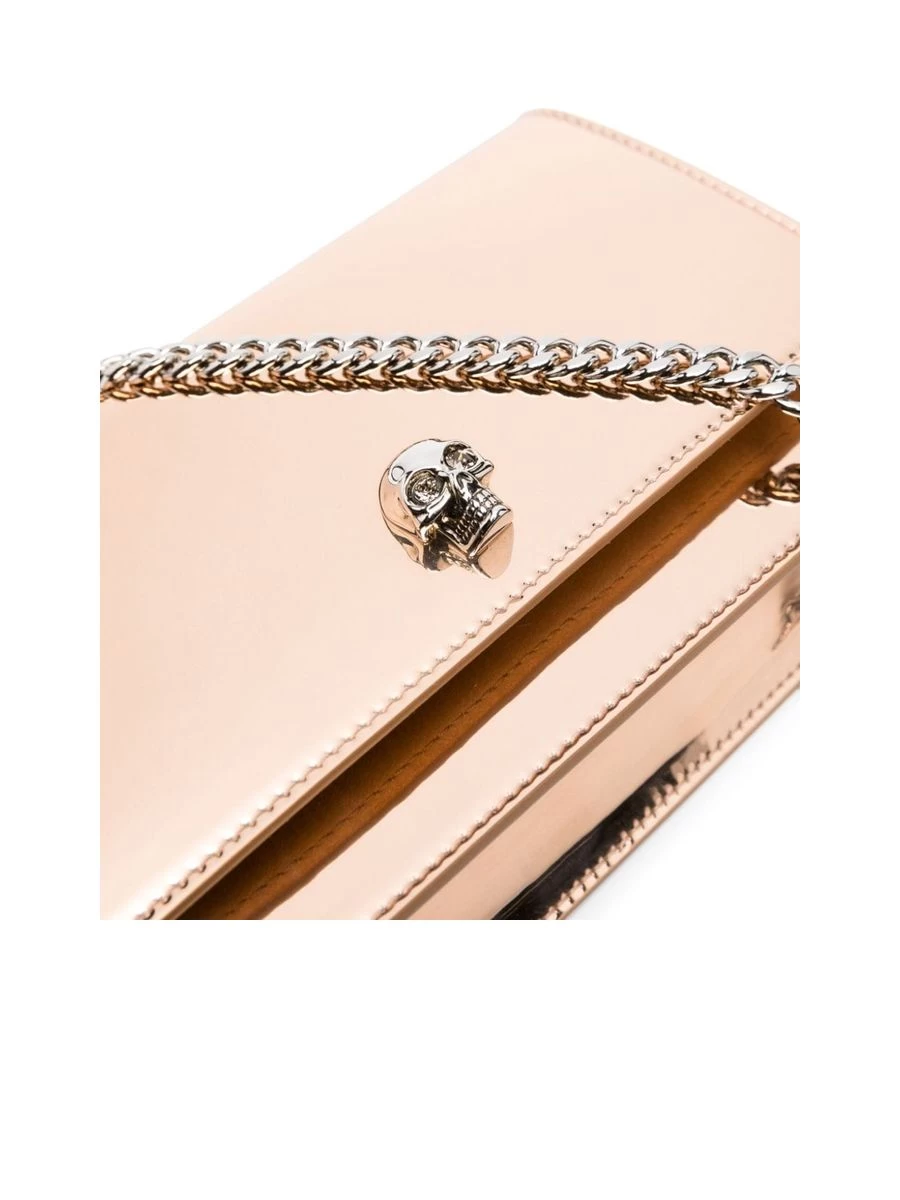 Alexander McQueen Small Skull Bag In Metallic - Image 5