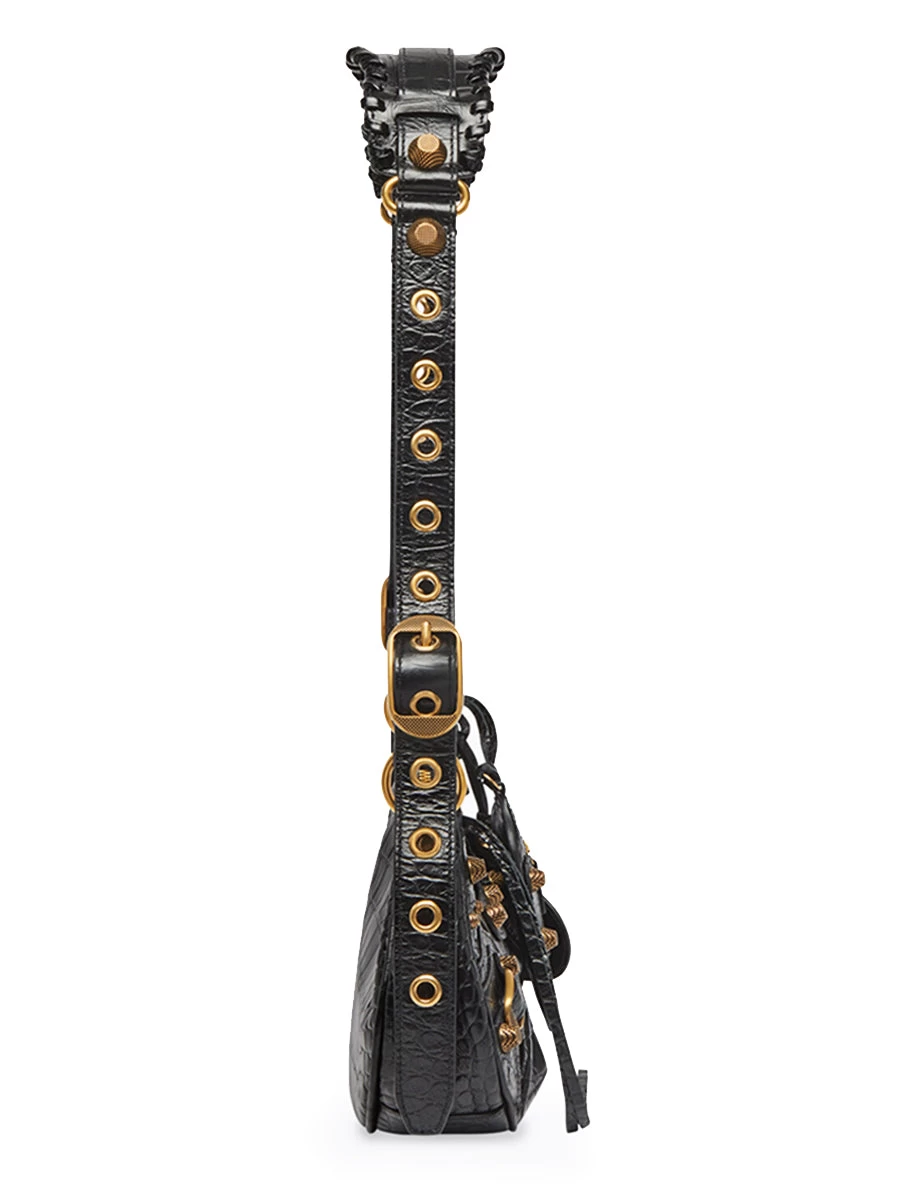 Balenciaga Le Cagole XS Shoulder Bag Crocodile Embossed - Image 4