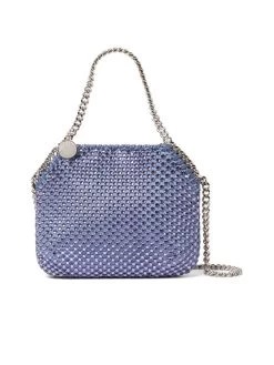 STELLA MCCARTNEY Crystal Embellished Mesh Panel Shoulder Bag