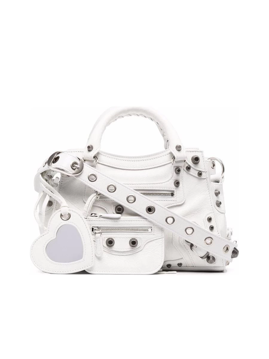 Balenciaga Neo Cagole XS Handbag In Optic White