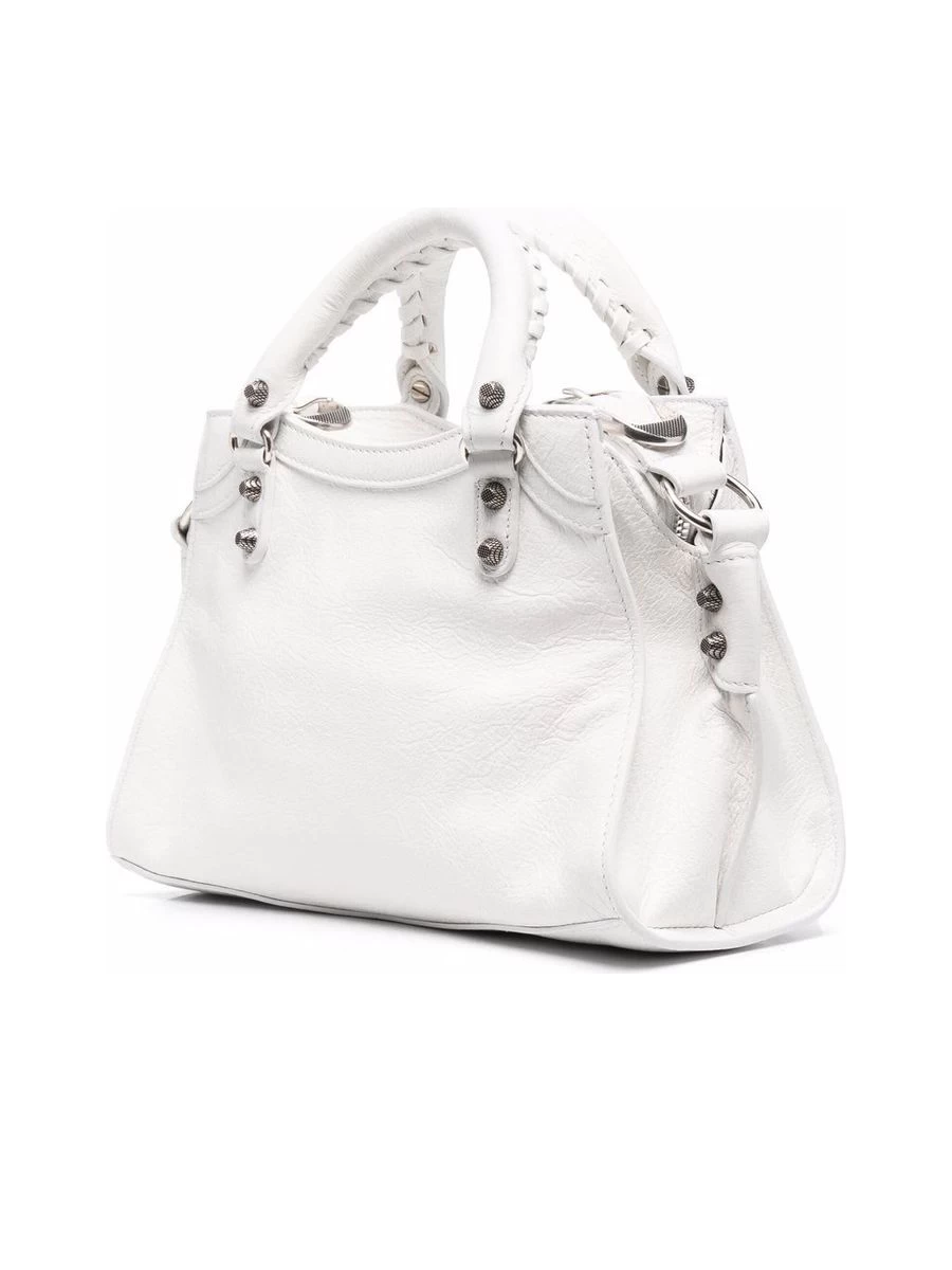 Balenciaga Neo Cagole XS Handbag In Optic White - Image 5