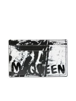 Alexander McQueen Signature Graffiti Leather Wallet