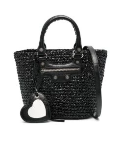 Balenciaga Le Cagole Small Panier In Black