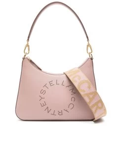 STELLA MCCARTNEY Faux Leather Perforated Logo Shoulder Bag