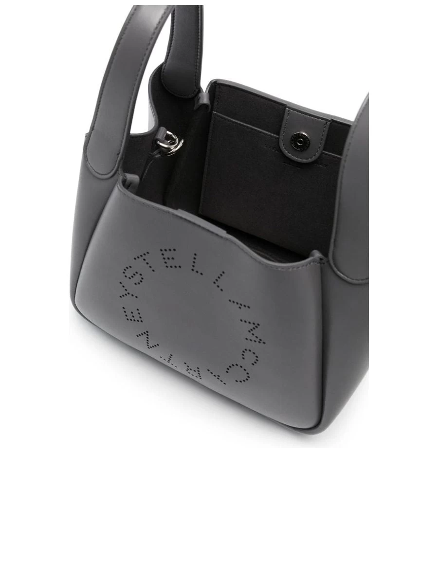 STELLA MCCARTNEY Charcoal Grey Logo Shoulder Bag - Image 2