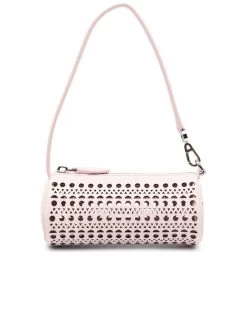 ALAIA Mini Tube Pattern Leather Shoulder Bag
