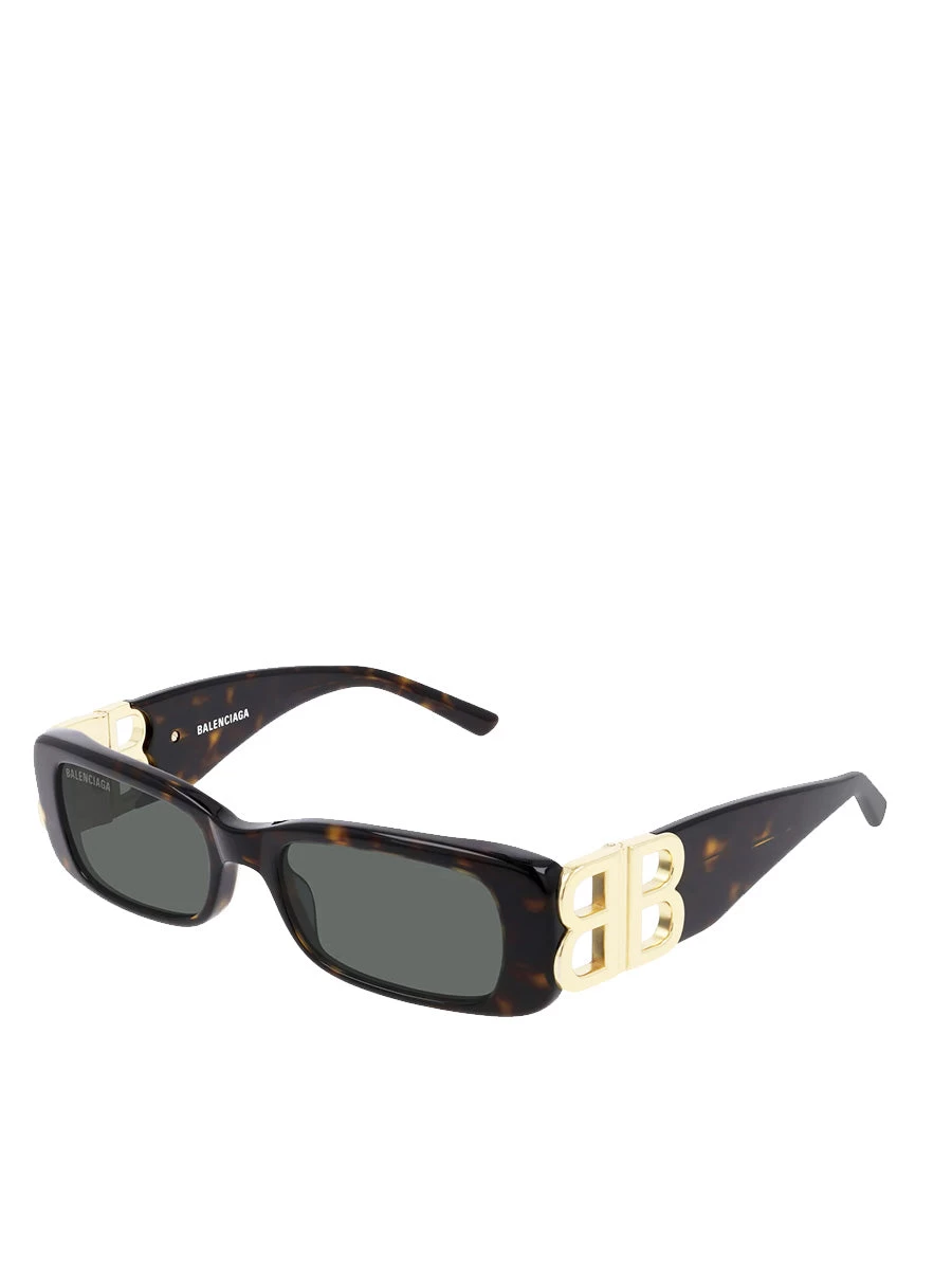 Balenciaga Dynasty Rectangle Sunglasses BB0096S In Brown