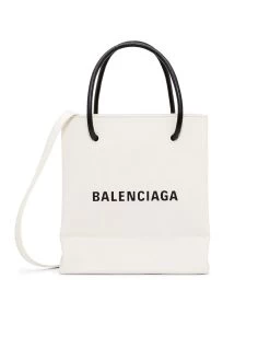 Balenciaga Shopping XXS North South Tote Bag In White