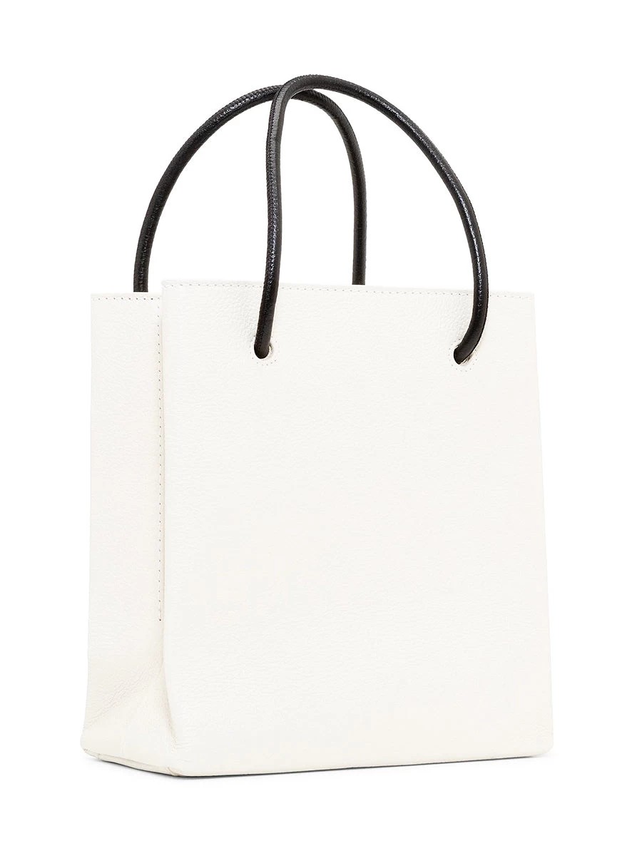 Balenciaga Shopping XXS North South Tote Bag In White - Image 3