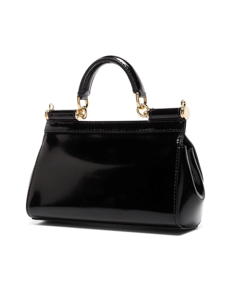 Dolce & Gabbana Elegant Leather Handbag With Goldtone Accents