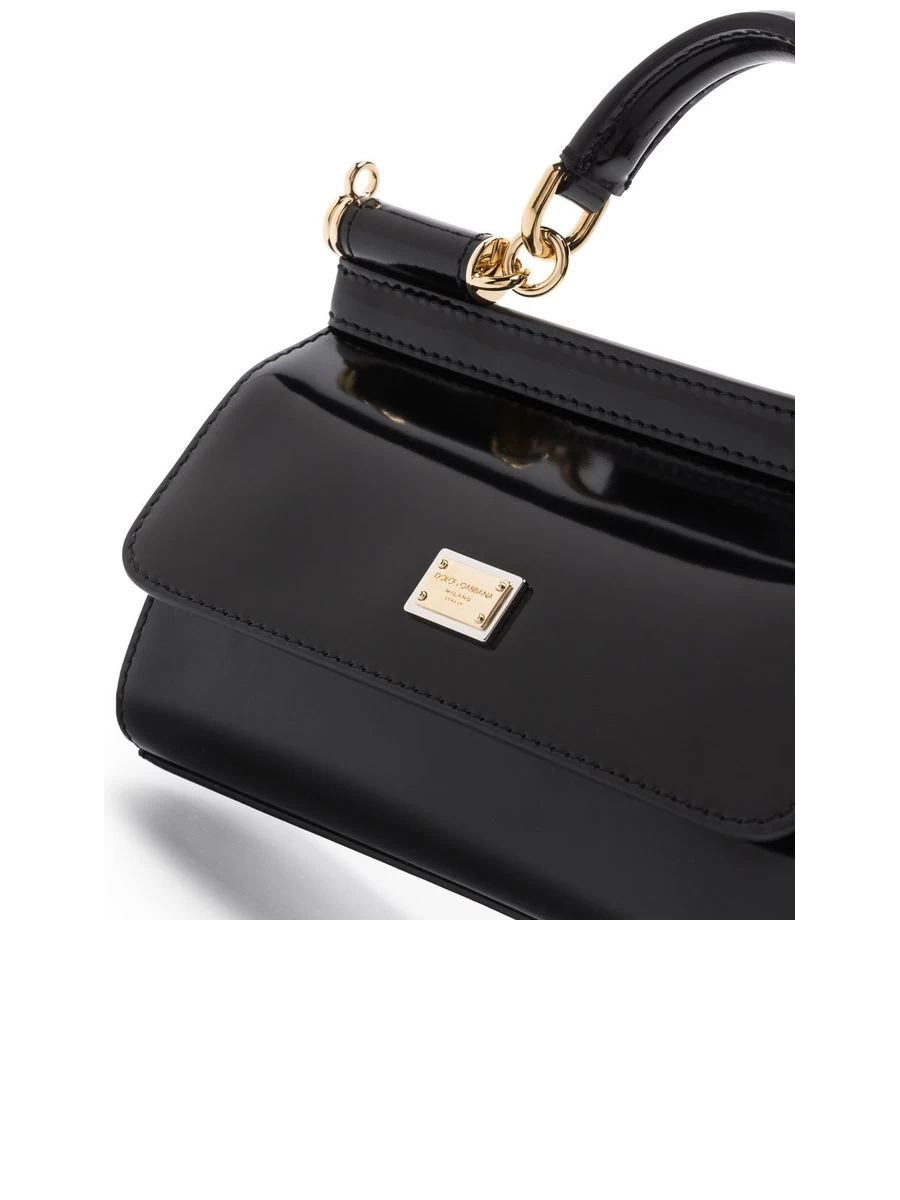 Dolce & Gabbana Elegant Leather Handbag With Goldtone Accents - Image 3