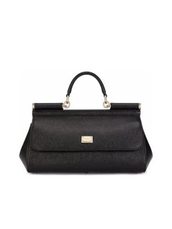 Dolce & Gabbana Leather Logo Plaque Handbag