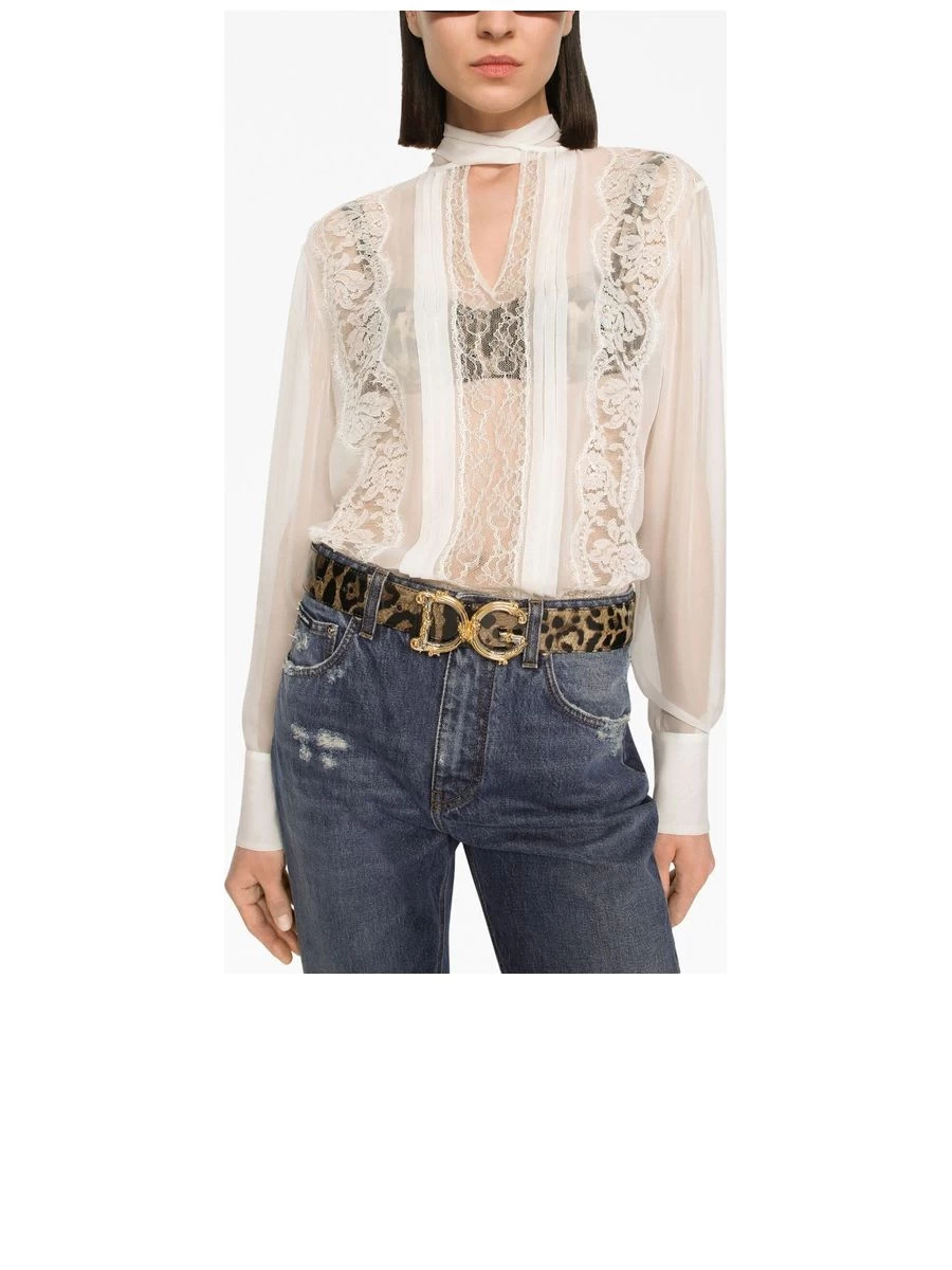 Dolce & Gabbana Leopardprint Logo Plaque Belt - Image 3